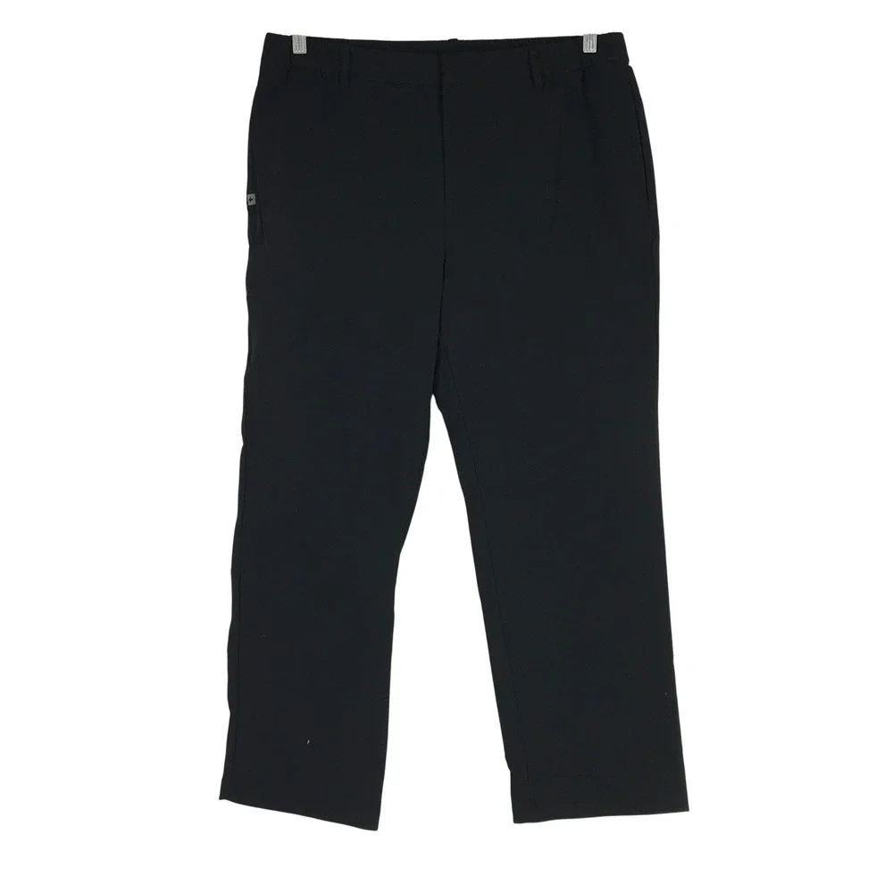 FIGS PRO Men Black Scrub Pants Elastic Waist Straight Leg M23WW2002S Large Short